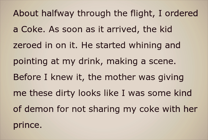 Entitled Mom on Flight Demands Free Coke for Unruly Kid