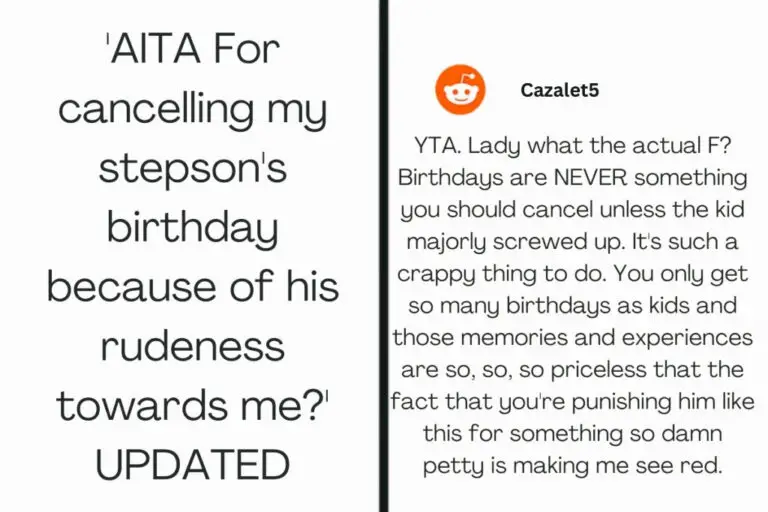 Stepmom cancels stepson's birthday over disrespect