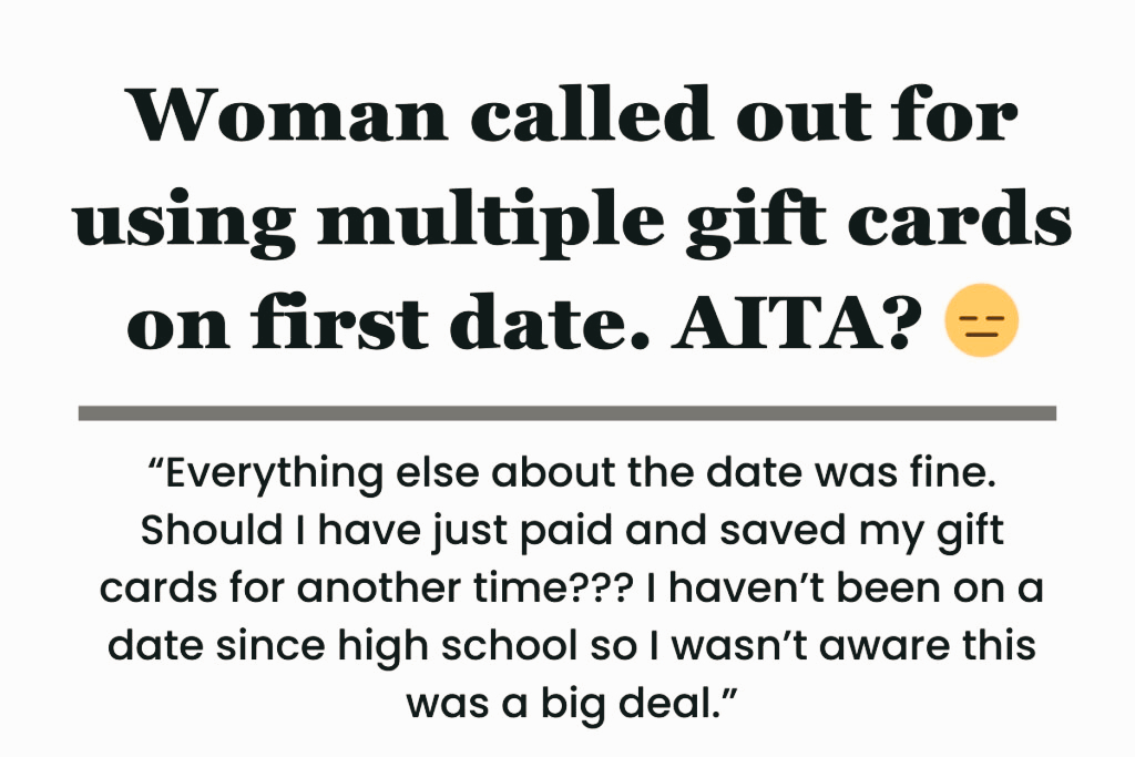 Using Gift Cards on a First Date