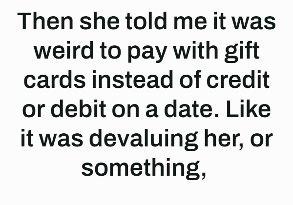 Using Gift Cards on a First Date