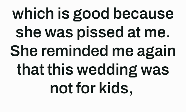 Child at Sister's Childfree Wedding Due to Emergency